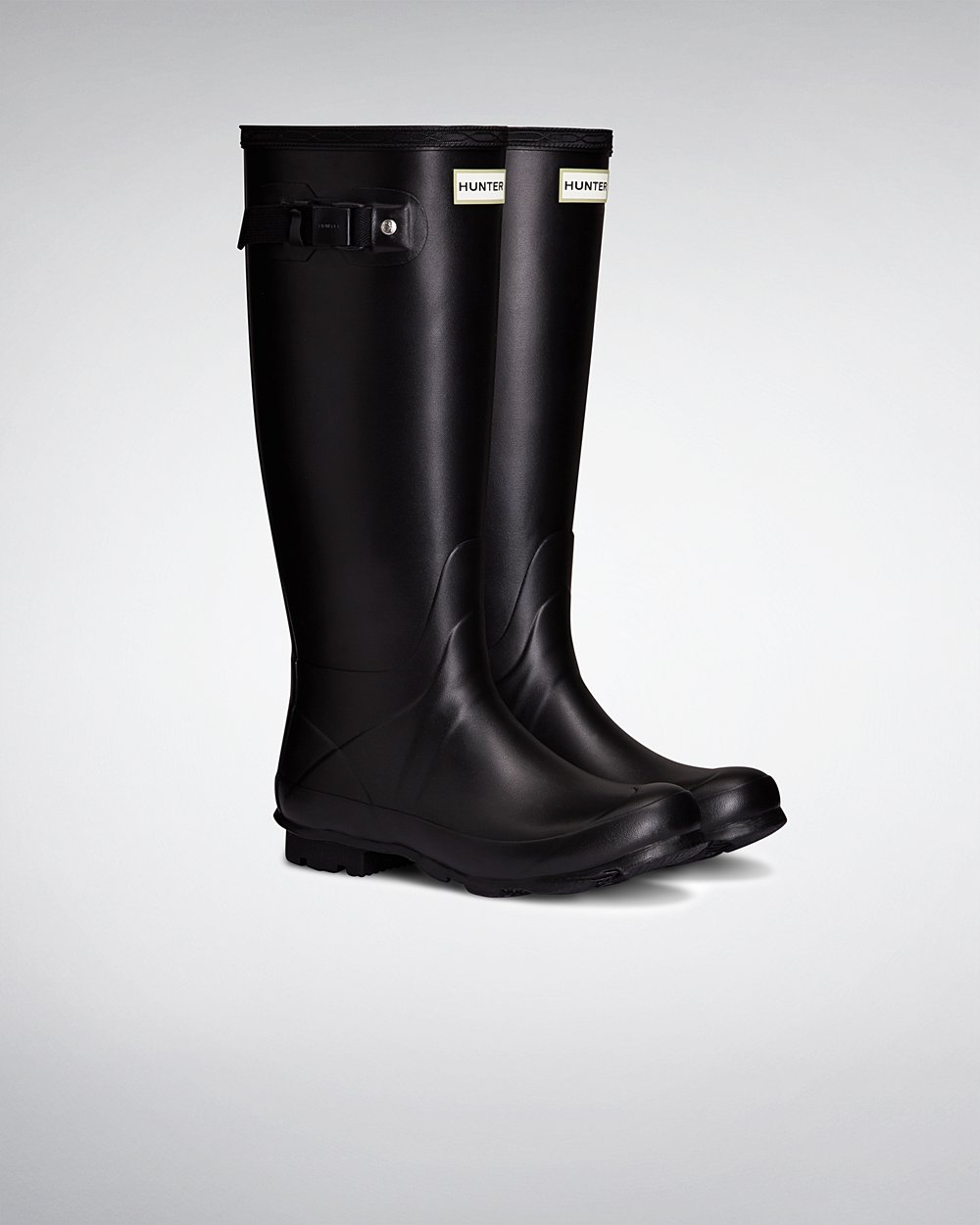 Bottes Hautes de Pluie Hunter Norris Field Neoprene Lined Femme Noir IGUWAEX-74